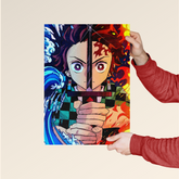 Tanjiro – Water & Flame Breathing Poster